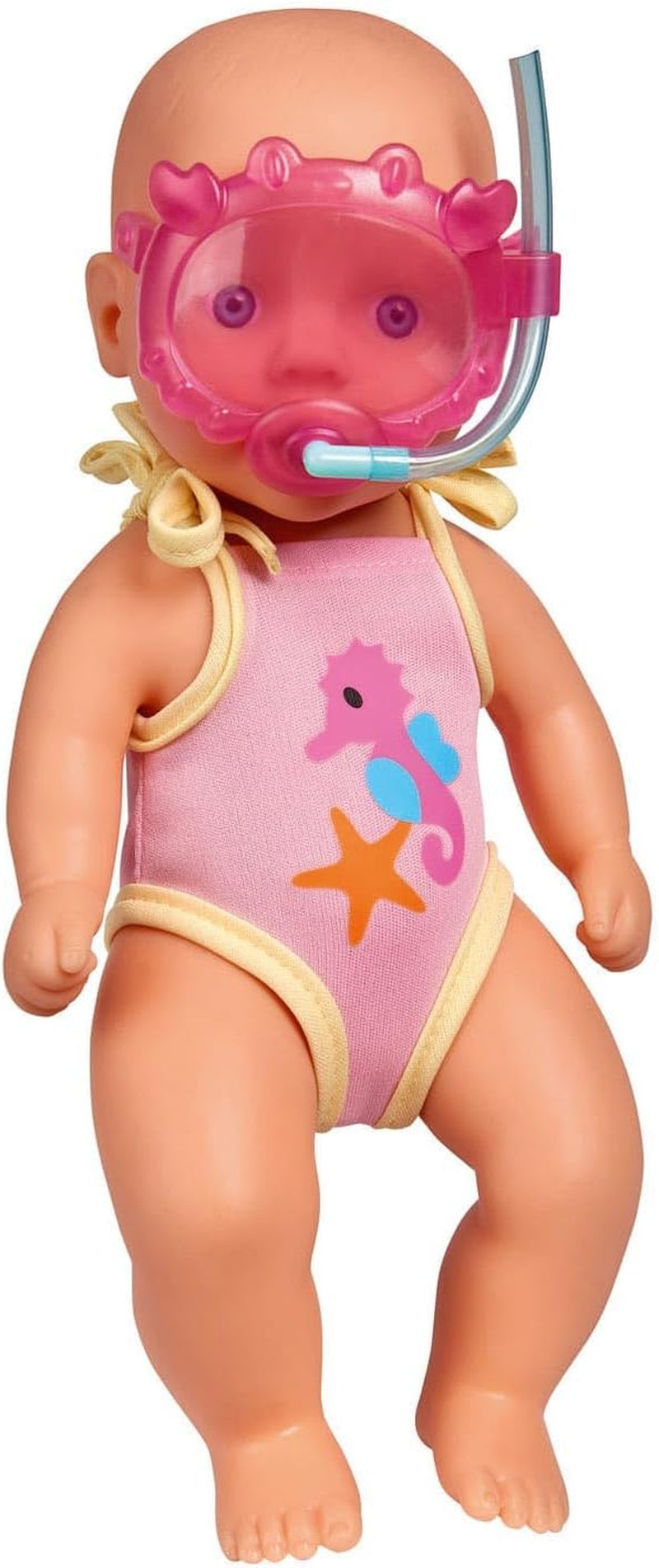 Simba 105030172 - Poupée de bain nouveau-né, poupée en vinyle en maillot de bain avec lunettes de natation, 30 cm, poupée, 3 ans et plus Dolls Naty Shop Single