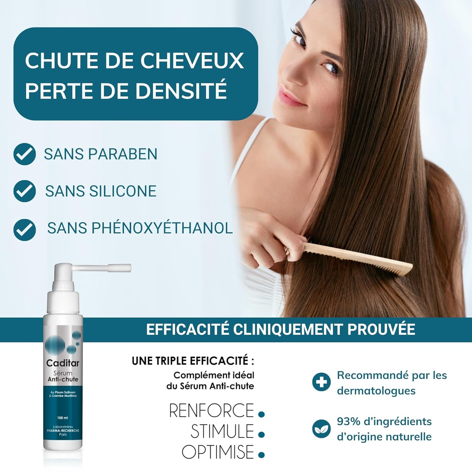 Sérum Caditar contre la chute des cheveux, 100 ml Soins capillaires Naty Shop