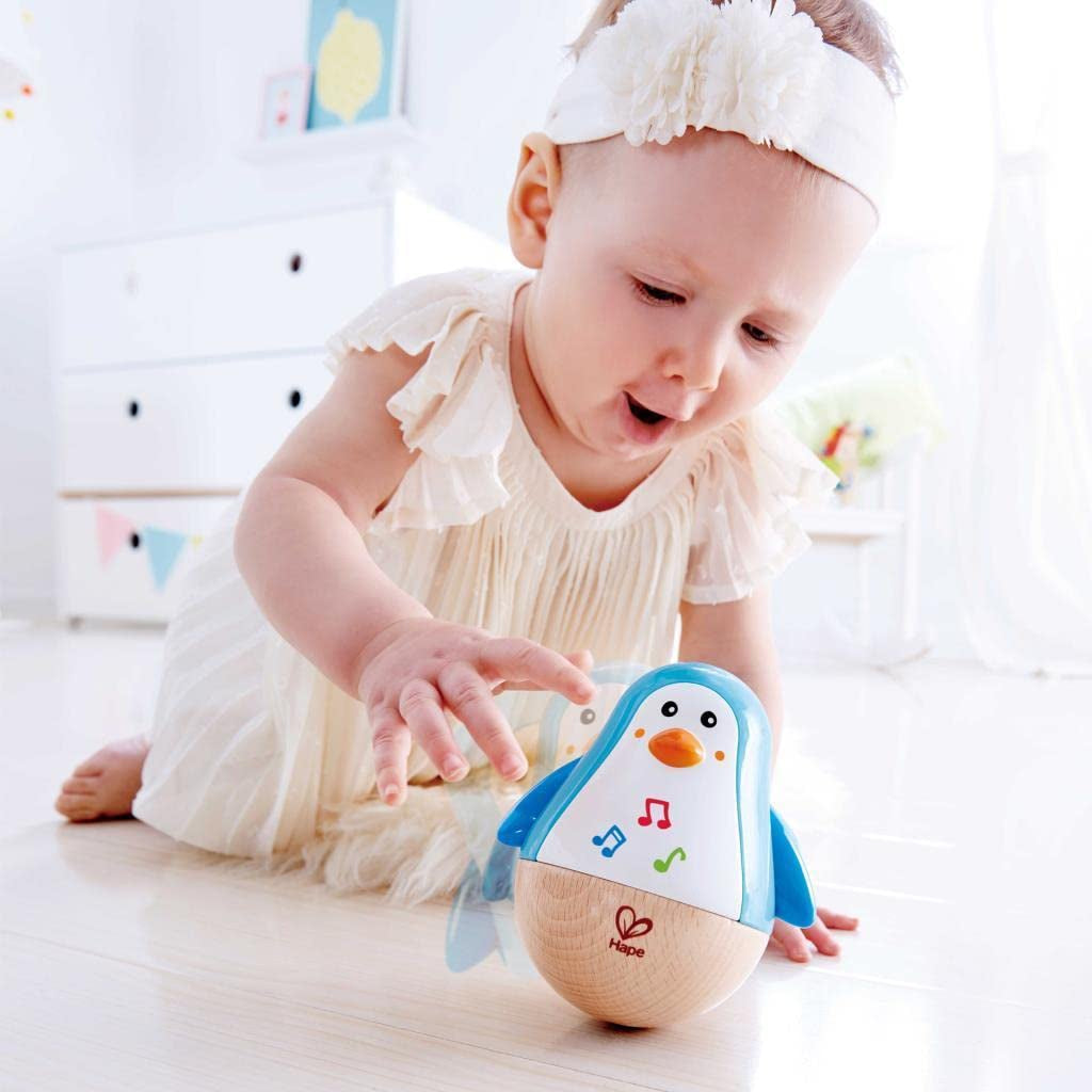 Jouet musical Baby Einstein Magic Touch avec tambour en bois à partir de 6 mois & Hape Penguin Musical Wobbler, mélodie oscillante colorée, jouet Roly-Poly à partir de 6 mois Bebe Toys Naty Shop