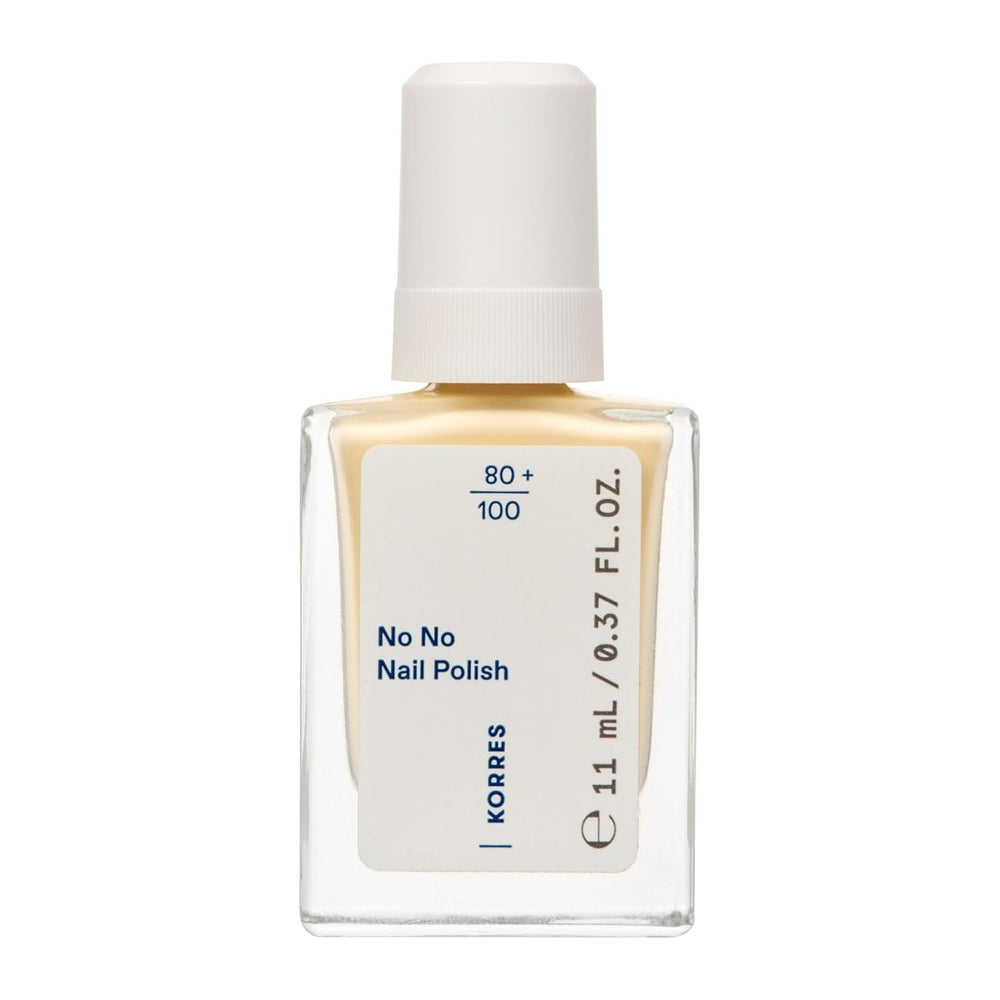 KORRES Base de vernis à ongles No No - Base 10 % végétalienne sans démoulage, pour une couleur longue tenue et résistante aux éclats, 11 ml - Ongles naturellement manucurés, sans substances nocives