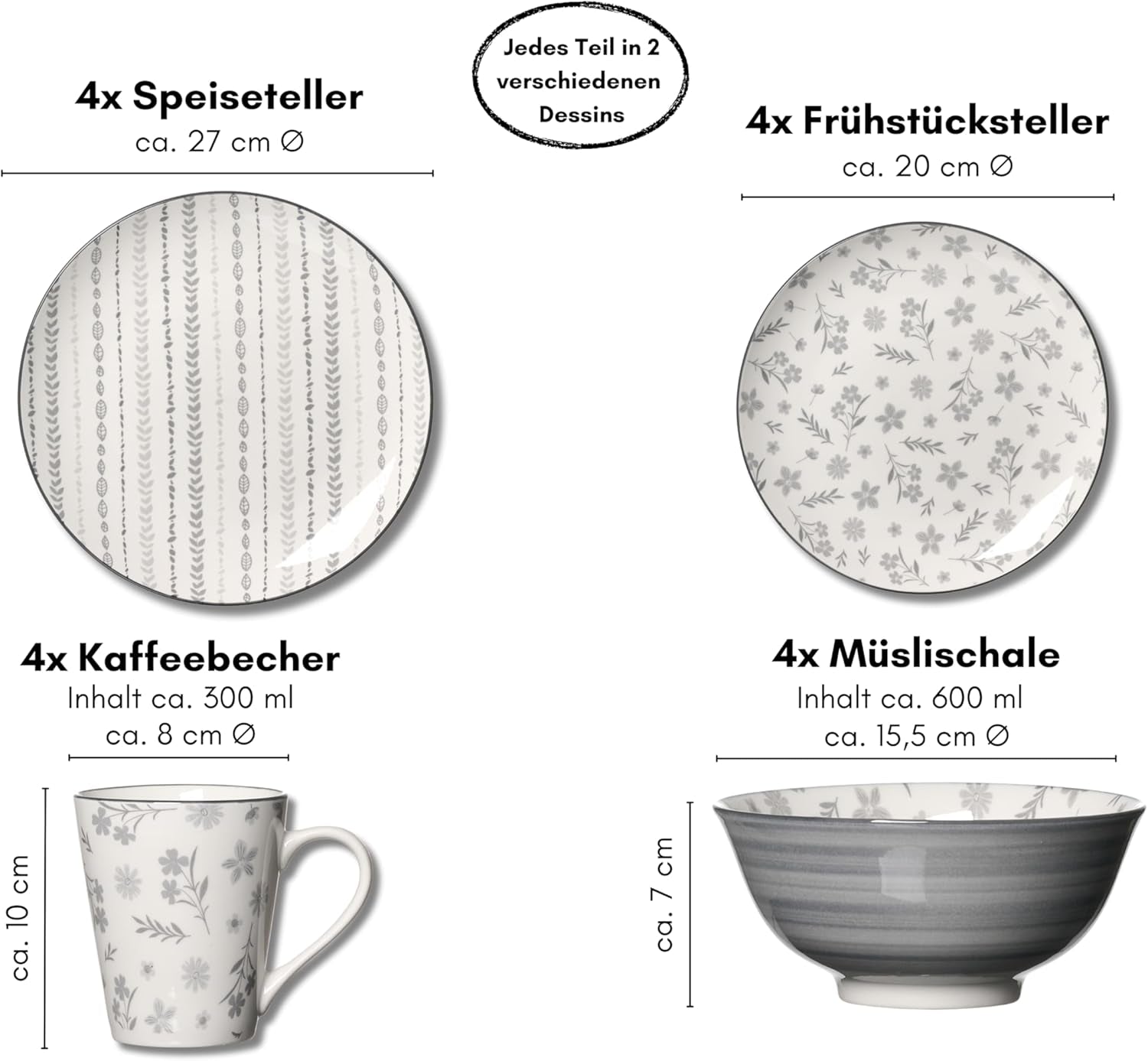 Service de table Sendai 16 pièces, True