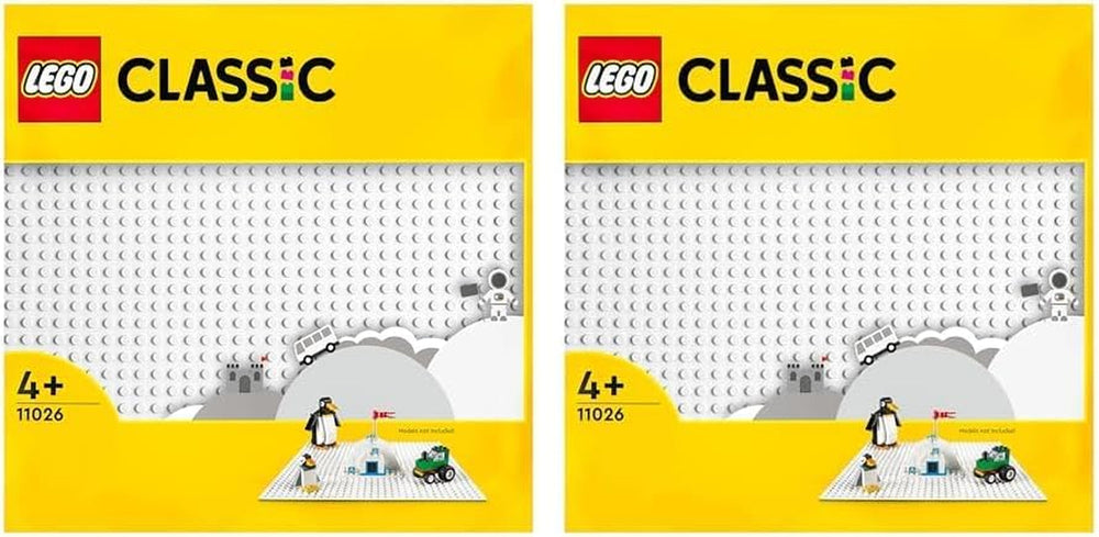 LEGO 11026 Bloc de construction blanc classique, plaque de base carrée avec empreintes 32 x 32 comme ensembles de base, jouet de construction (paquet de 2) Jeux de construction Besuche den LEGO-Store Default Title
