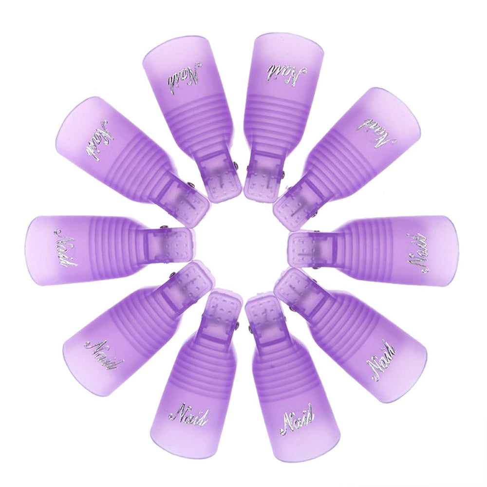 Hanyousheng Pinces à ongles, Clips à ongles, 10 pièces Noir Pinces à ongles, Pinces à ongles, Nails Art Gel Cap, Soak Off Clip Cap UV Gel Poliermittel Entferner Wrap Nail Tool