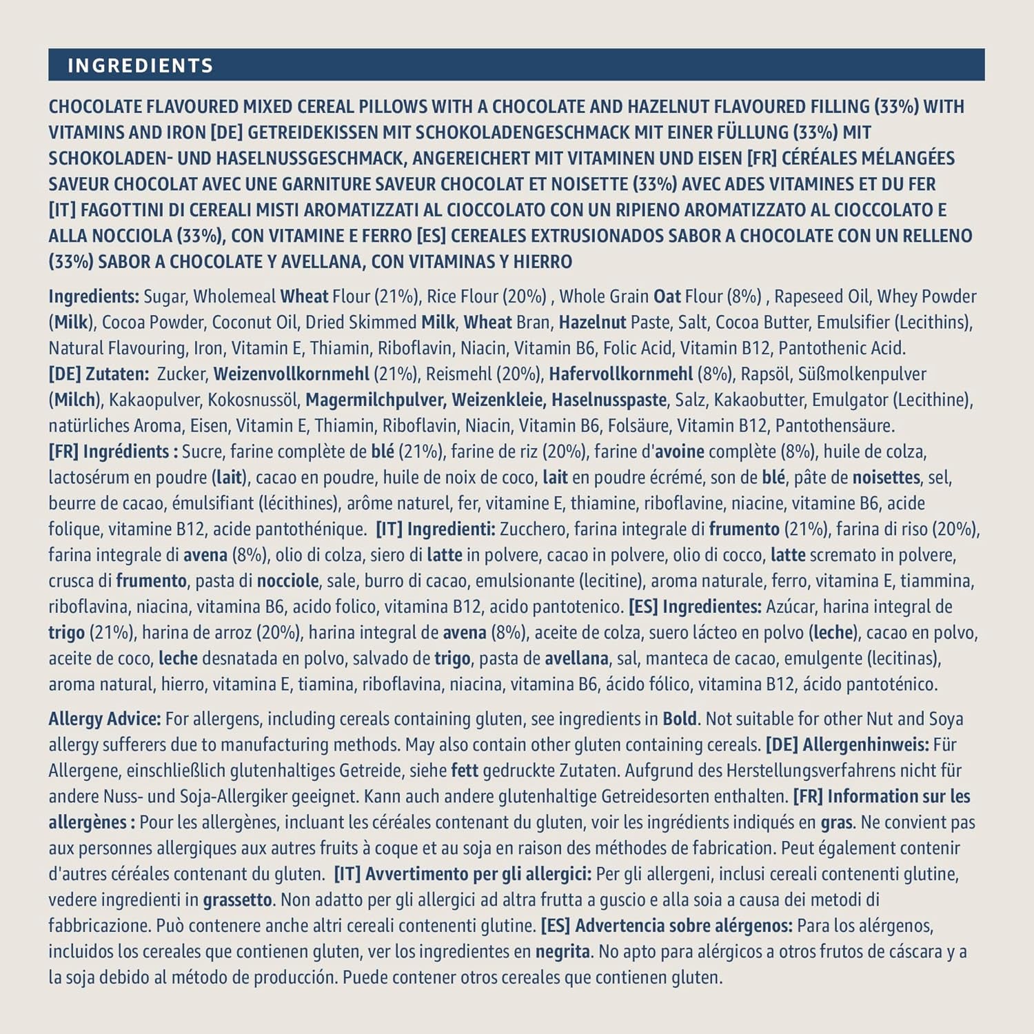 Oreiller au chocolat et aux noix d'Amazon, 375 g