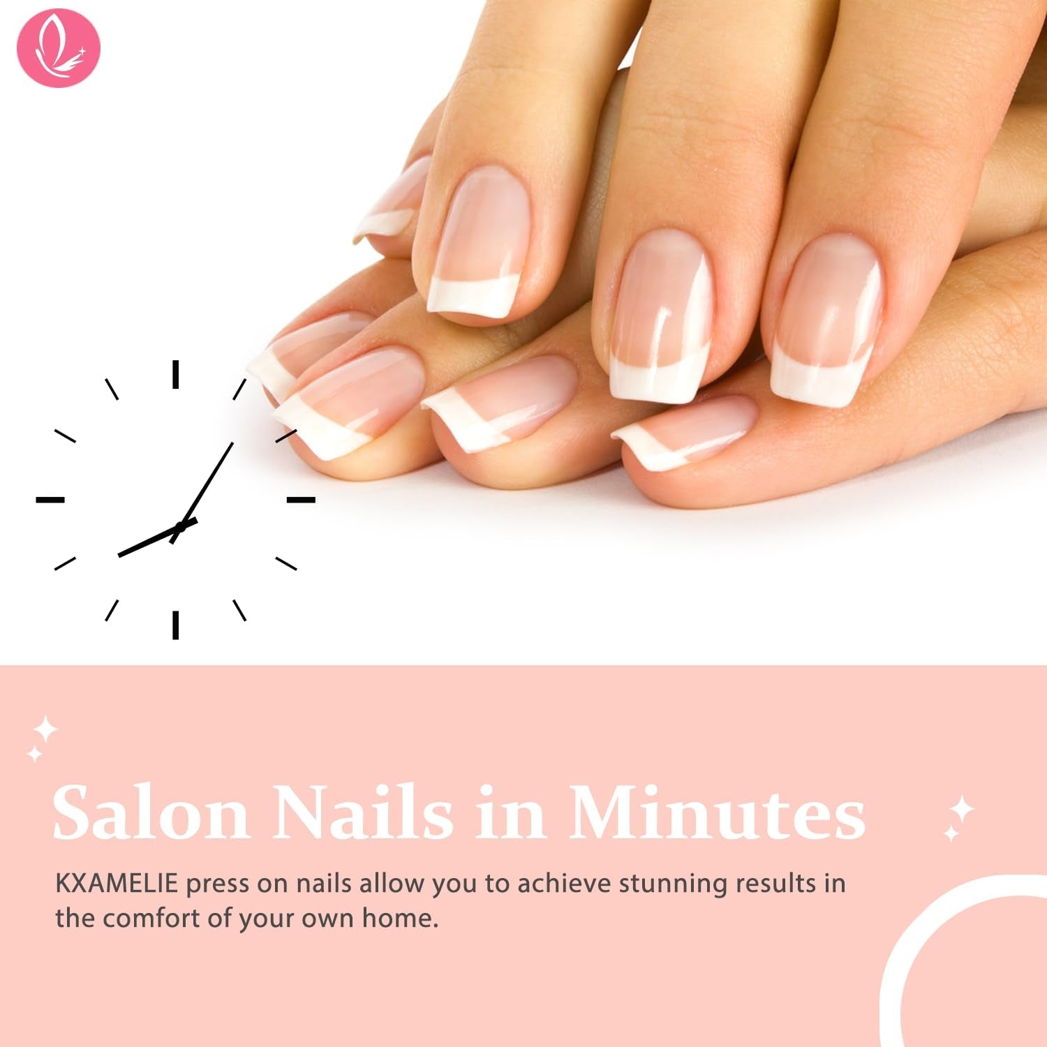 Unghii lungi cu vârf franțuzesc, aurii, cu sclipici, de lipit pe unghii lungi și pătrate, set unghii false cu vârf franțuzesc strălucitor, unghii artificiale pătrate pentru femei, 24 de bucăți