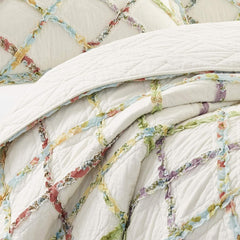 Laura Ashley Home Couette Rüschen Garden Collection, 100% coton, Ultra douce, Pour toutes les saisons, Réversible, Elégante, Lit double, Couleur Crème (197783) Couettes et couettes Naty Shop