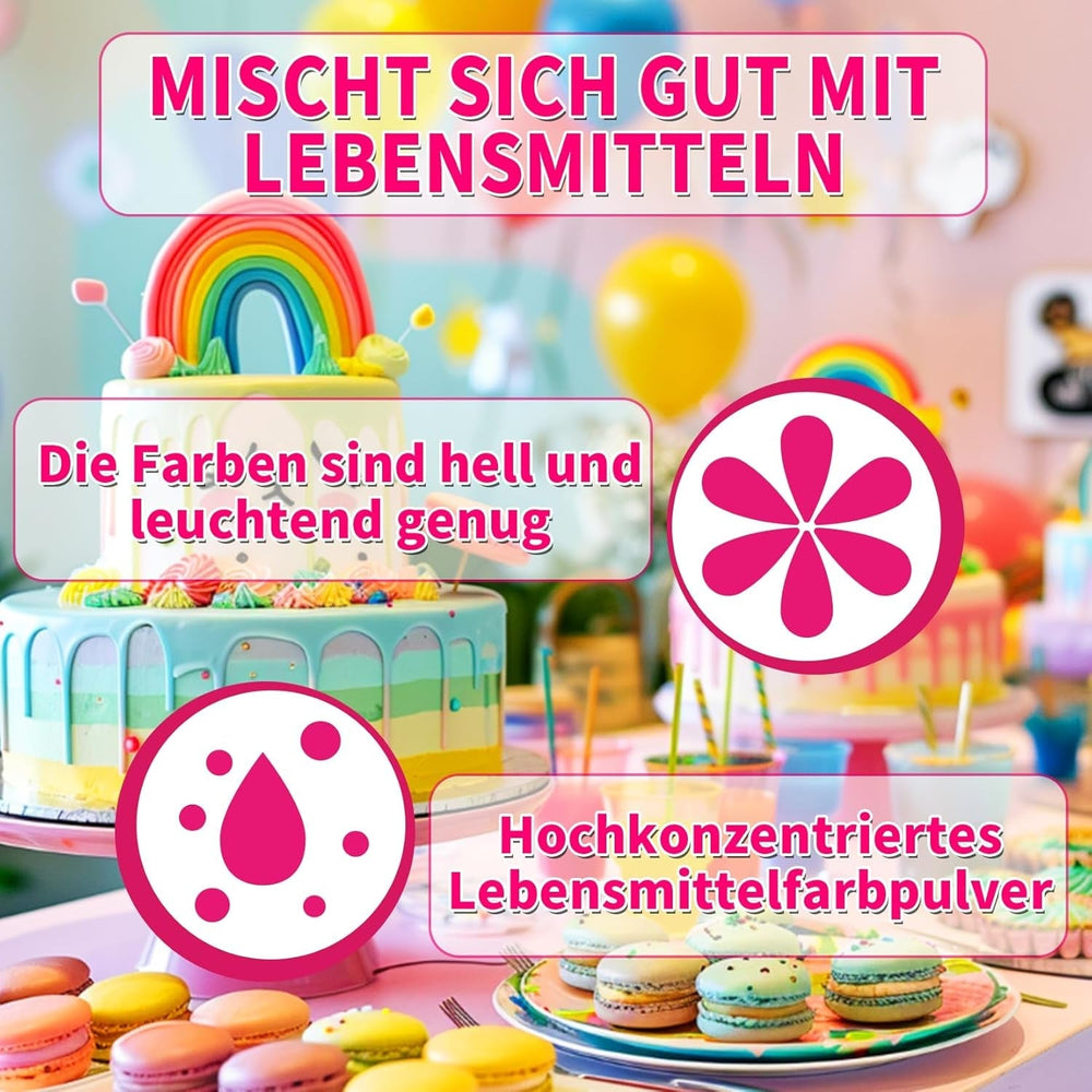 Colorant alimentaire en poudre - 2 couleurs colorant alimentaire hydrosoluble ultra concentré, colorant alimentaire pour fondant, colorant alimentaire, macarons, pâtisserie, colorant alimentaire rouge et noir - 5 g