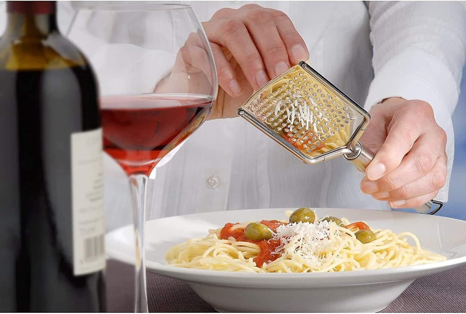 Râpe à fromage WMF Profi plus en acier inoxydable 25 cm, surface de rasage fine Éplucheur Naty Shop