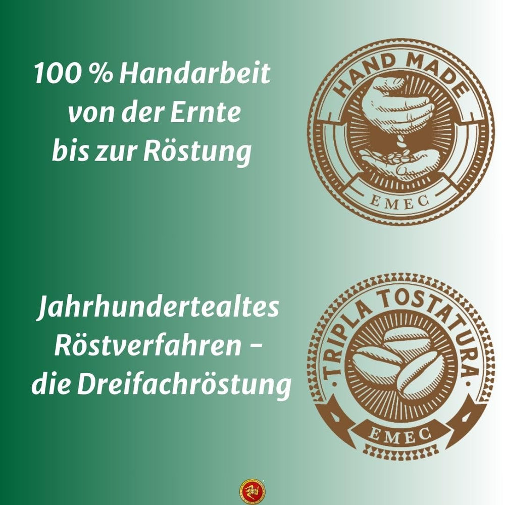 Caffè Crema - Café en grains torréfiés en Sicile - Processus traditionnel de torréfaction longue avec une crème parfaite, sachet de 250 g, acidité très faible pour machines entièrement automatiques et porte-filtre