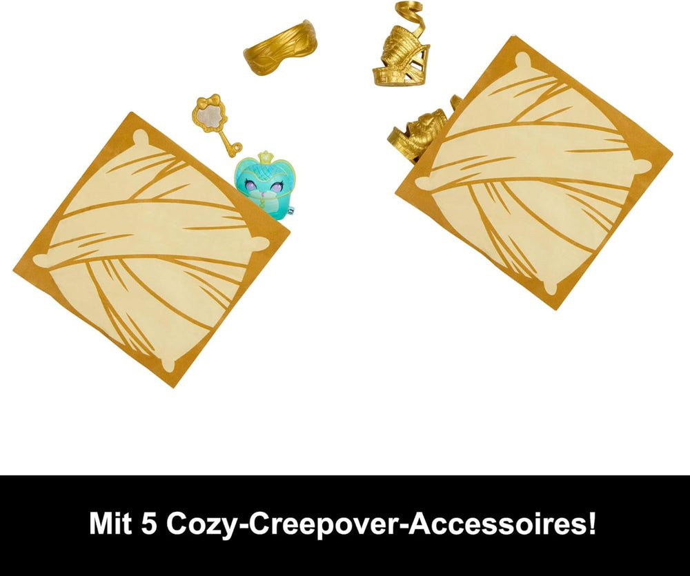 Poupées et accessoires Monster High Buried Secrets Thème Creepover confortable avec poupée mystère et 5 surprises ineffaçables (les chiffres peuvent varier), HYV64 Naty Shop Dolls