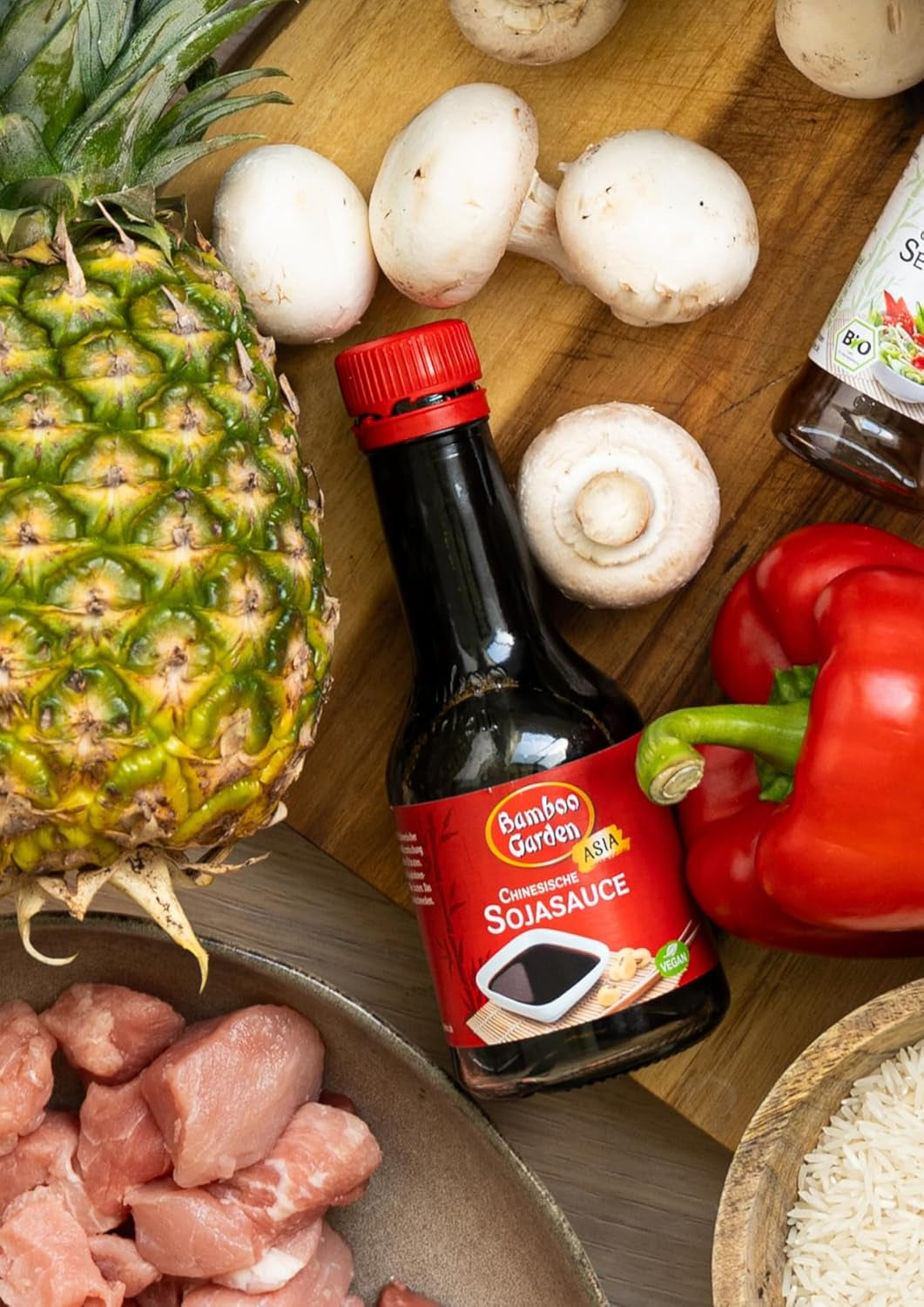 Bamboo Garden - Sauce soja chinoise , Sauce pour viandes, Geflügel, Gemüse und vieles more , 1 x 200 ml (Verpackungsdesign kann abweichen)