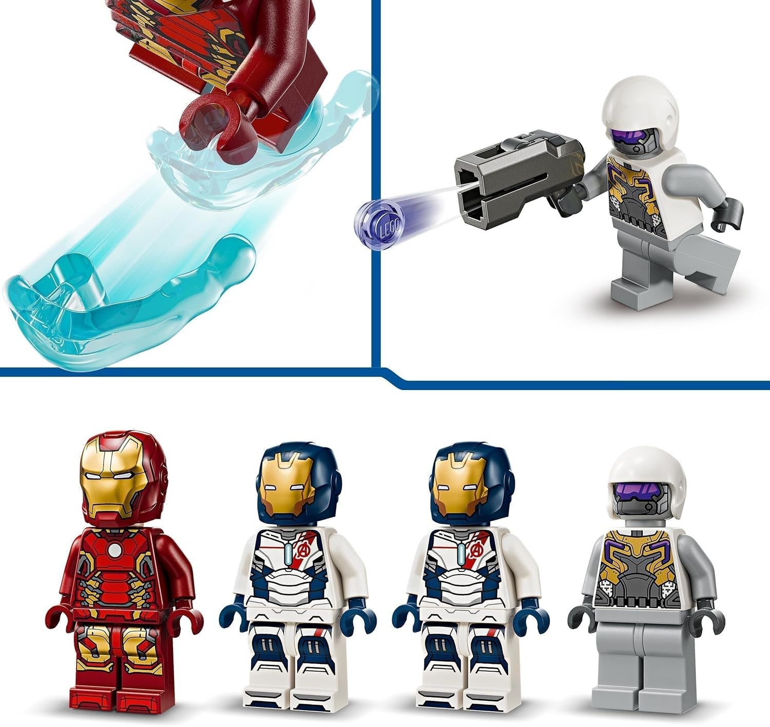 LEGO Marvel Iron Man et Iron Legion contre. Hydra Soldier, jouet de construction Avengers, ensemble de jeu créatif pour enfants et fans de super-héros, cadeau pour garçons et filles de 6 ans 76288 Ensembles de construction Besuche den LEGO-Store
