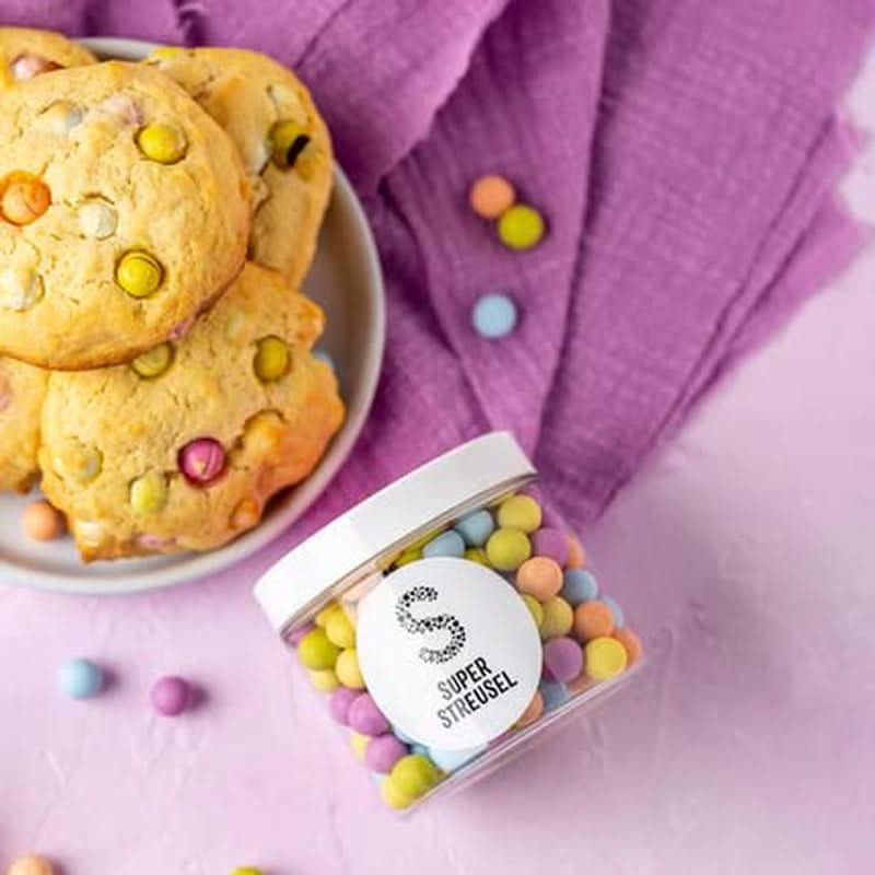 Super Streusel, perles de sucre comestibles fourrées au chocolat, 170 grammes Naty Shop