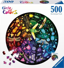 Ravensburger - Puzzle pour adultes - Puzzle rond de 500 pièces - Convient à partir de 12 ans - Insectes (roue chromatique) - Puzzle fabriqué en Europe - 12000820 Puzzle Naty Shop