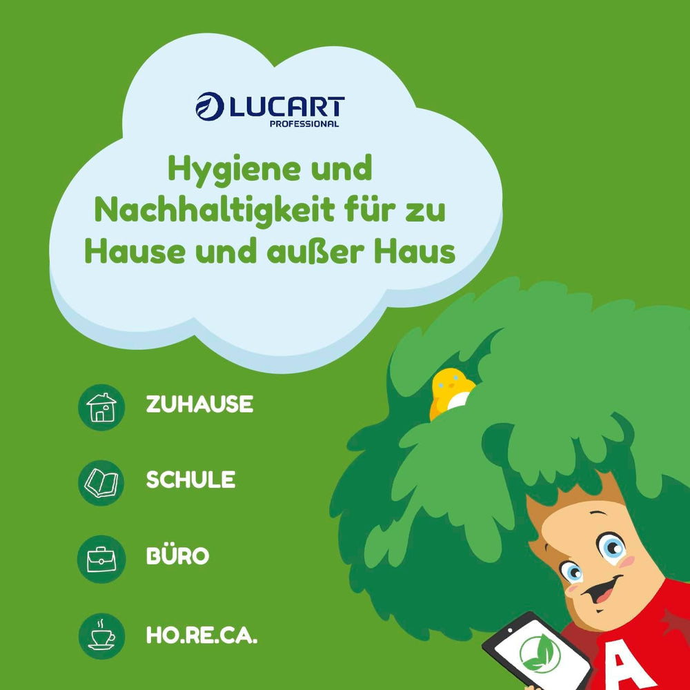 Rouleaux de papier toilette Jumbo Eco, 2 épaisseurs, crème nettoyante pour les mains avec formule nettoyante, hydratante et lissante - Parfum floral - 5 L, 6 pièces (1 paquet)