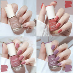 Ensemble de 4 vernis à ongles – Vernis à ongles à base d'eau à séchage rapide et longue durée – Vernis à ongles DIY (Nude Normal Style 4 Piece Set)