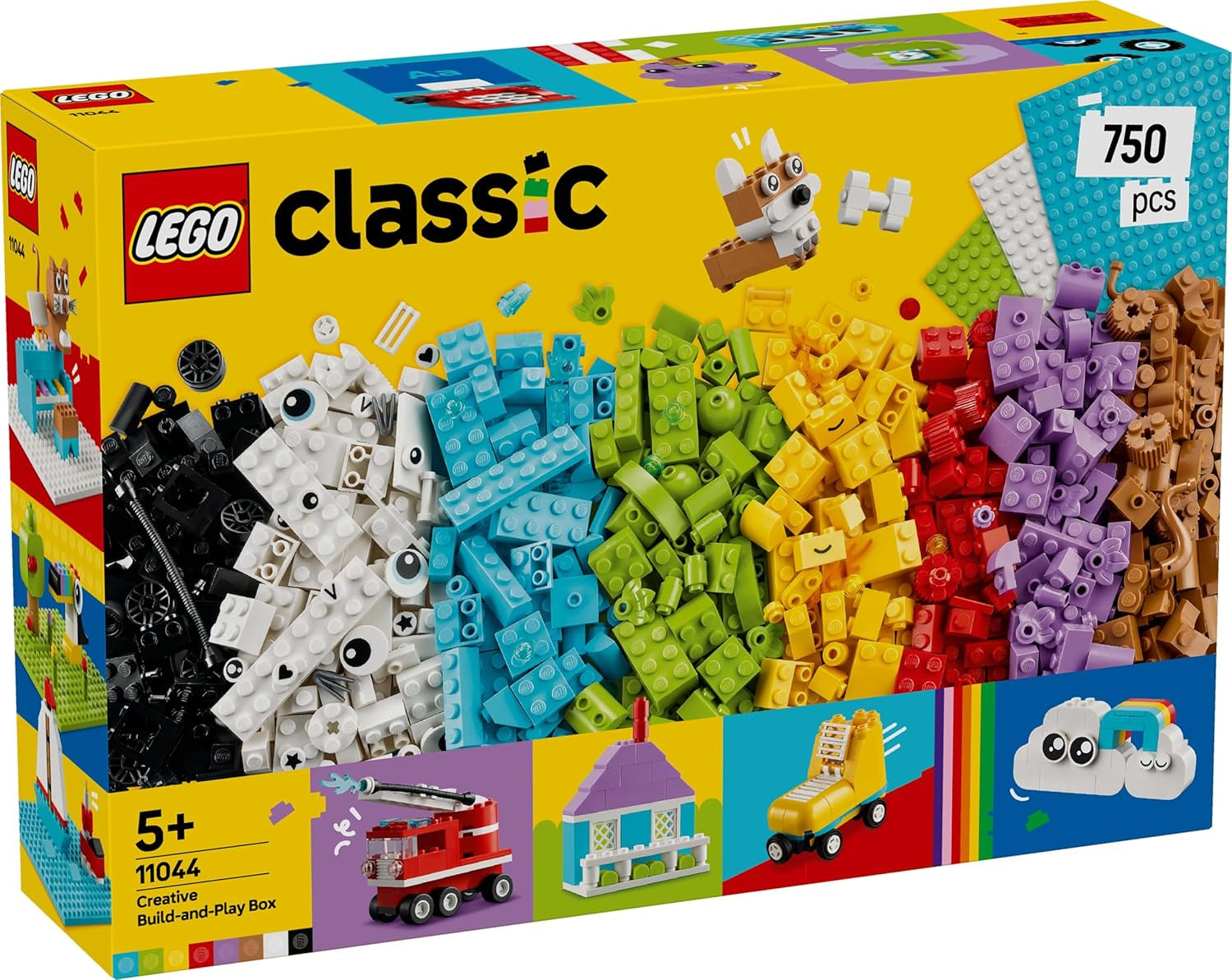 Ensemble créatif LEGO Classic pour construire et jouer - ensemble avec des briques colorées - construisez une maison, un chien, une voiture amusante, un clavier de piano et un arc-en-ciel - ensemble de bricolage pour garçons et filles à partir de 5 ans Jeux de construction Besuche den LEGO-Store