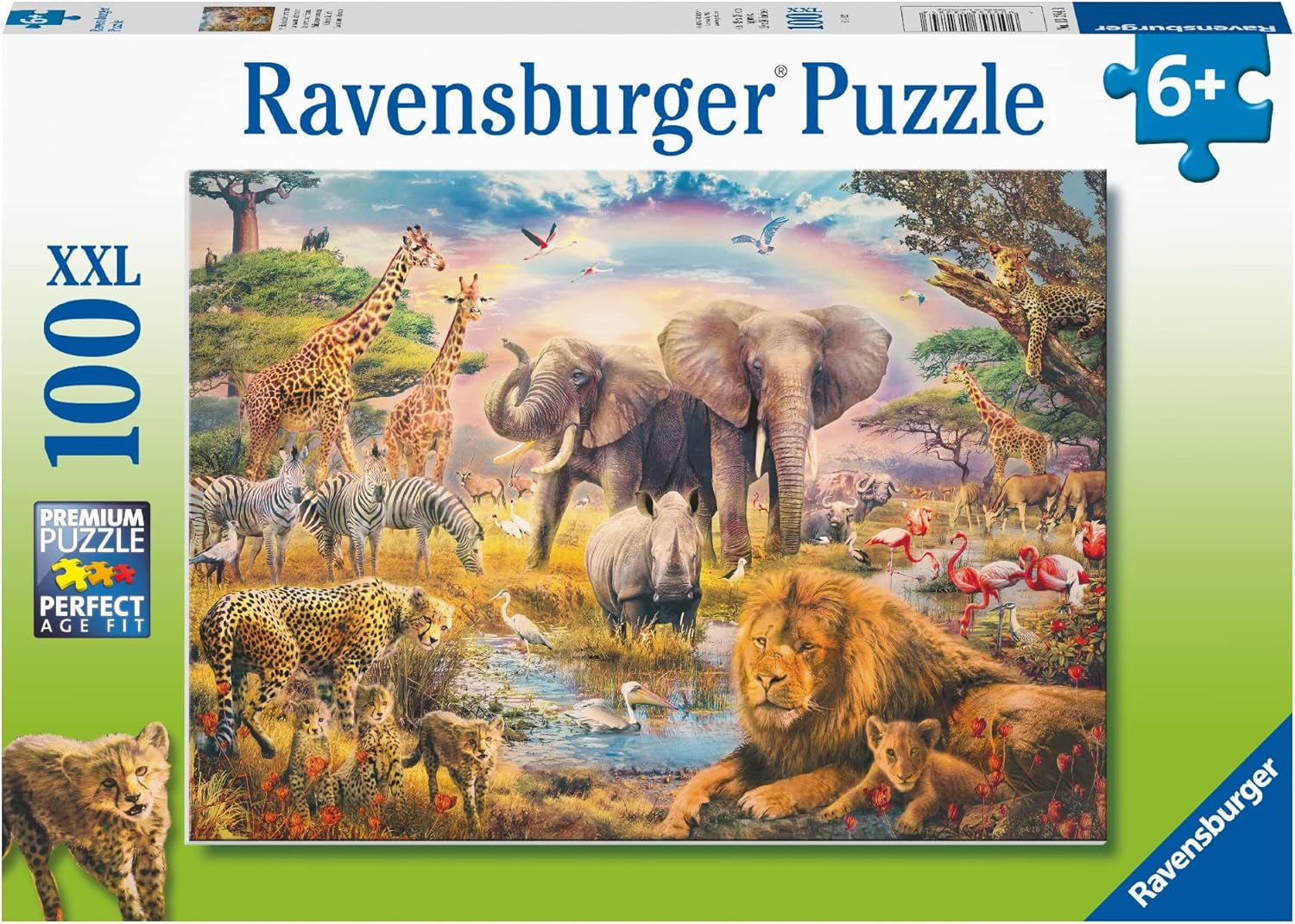 Puzzle pour enfants Ravensburger - Savane africaine - Puzzle de 100 pièces pour les enfants à partir de 6 ans Puzzle Naty Shop Default Title