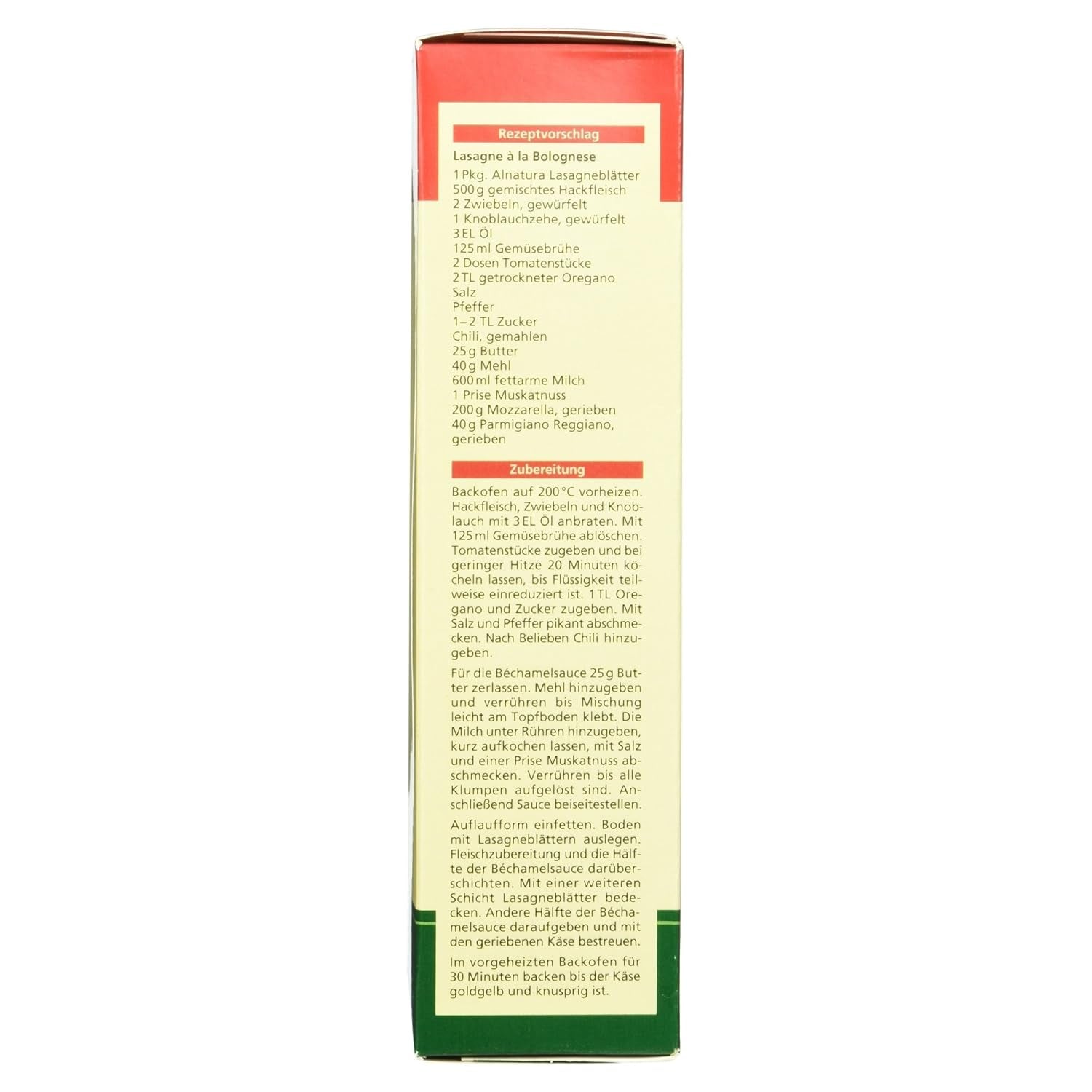 Lasagnes bio, 250g