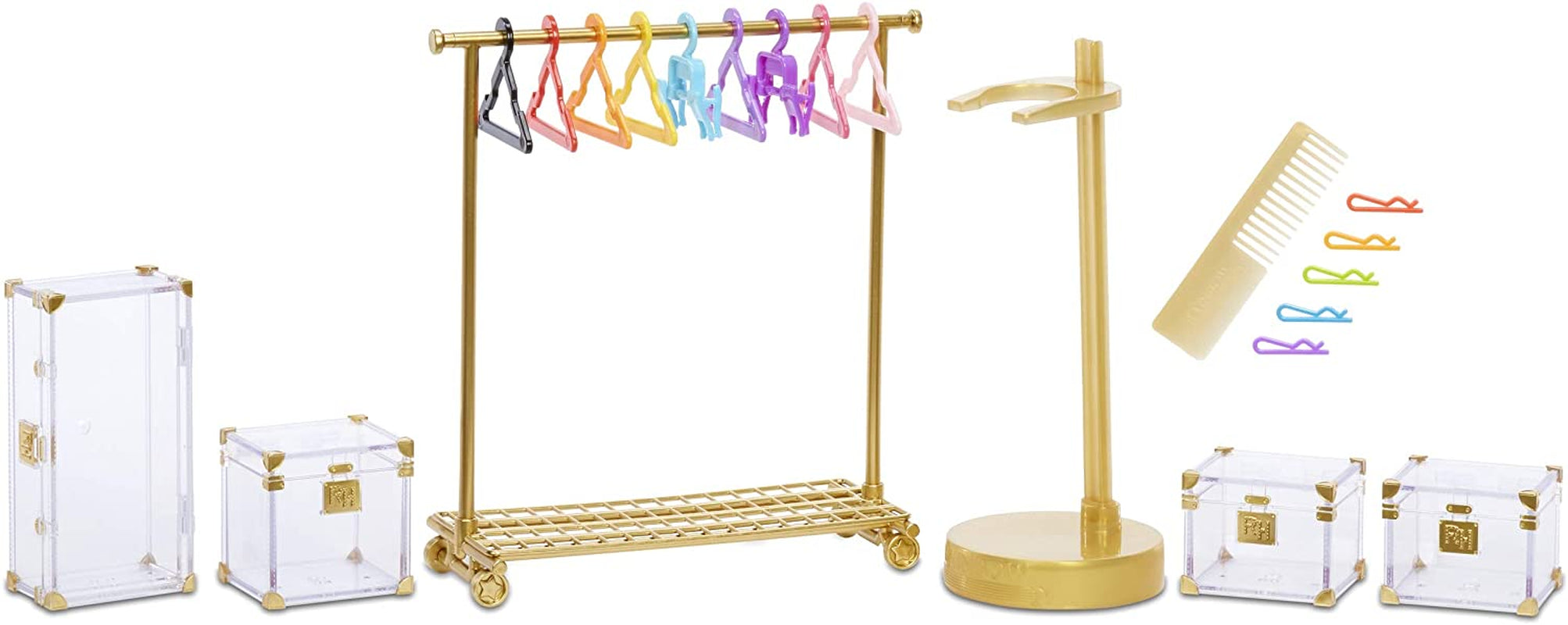 Rainbow High 571049 Fashion Studio - Exklusive Puppe mit Kleidung, Accessoires & 2 Funkelnden Perücken - Schaffen Sie 300+ Looks!