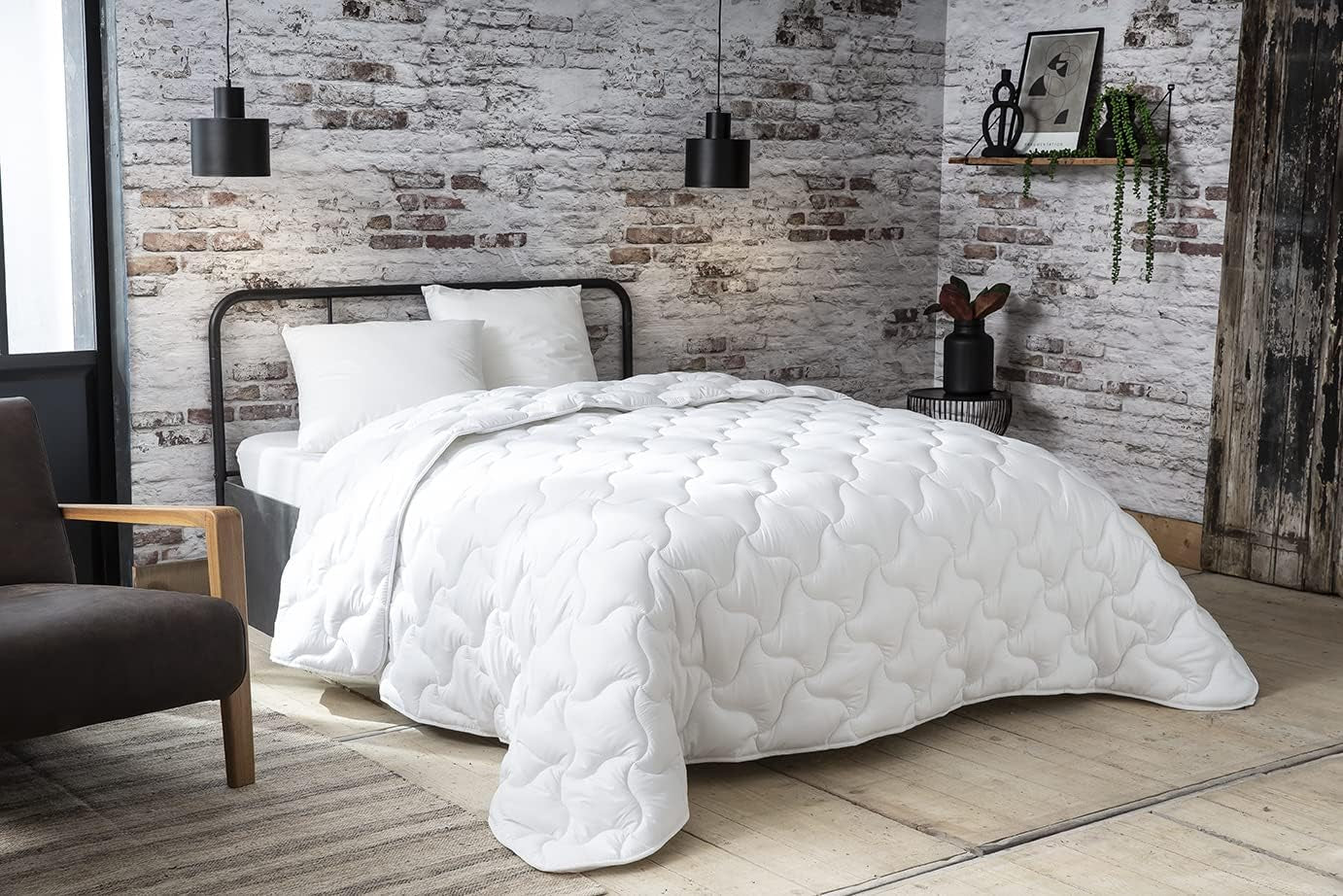 Abeil 15000000325 Oreiller, blanc, blanc, 240 X 260 cm Couettes et couettes Naty Shop