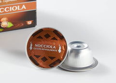 Caffè d'Italia, Schachtel mit 12 Kapseln, Saveur noisette, compatible avec les machines à système fermé, 100 pour cent aluminium (Packung mit 4)