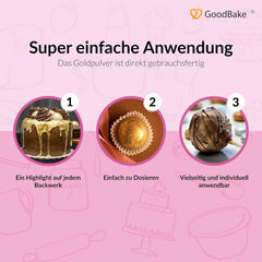 Goodbake Happy Glitter Gold - Paillettes alimentaires comestibles, 10 grammes Glitter Naty Shop