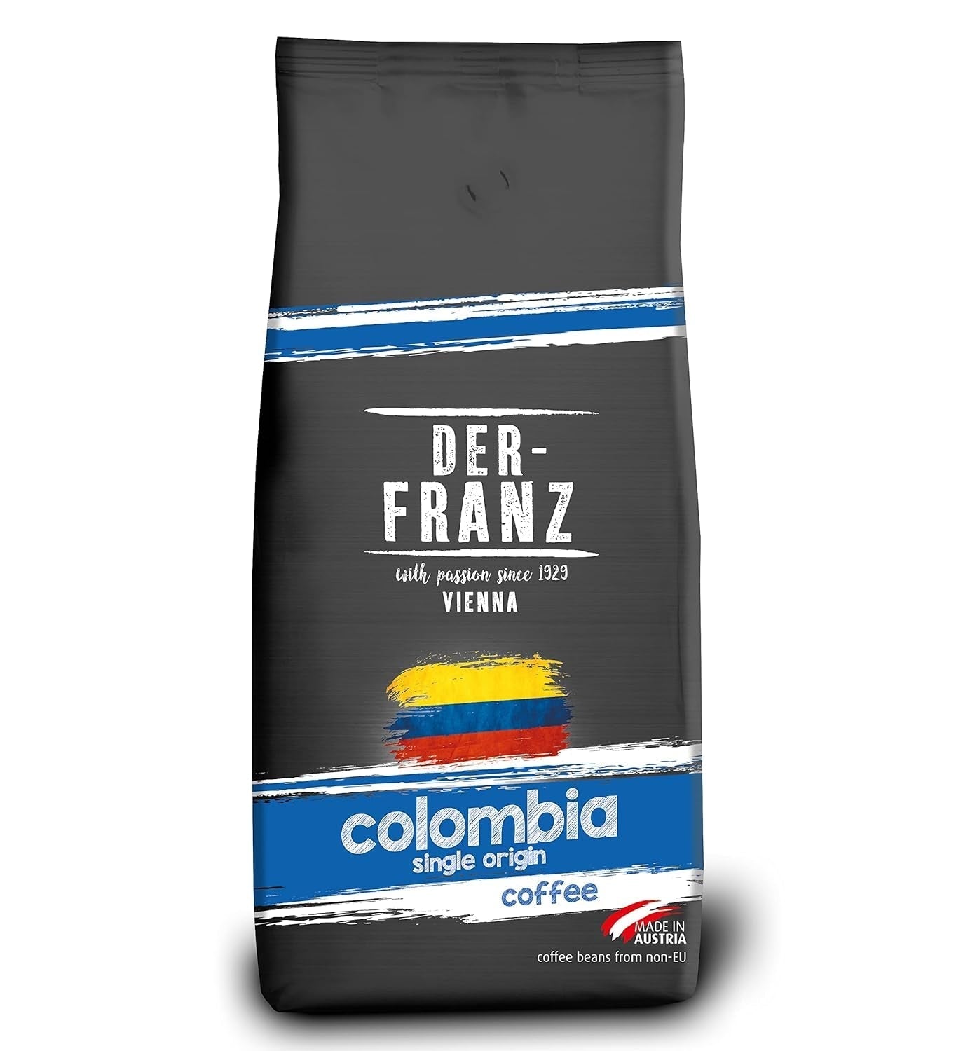 DER-FRANZ Café Crème, Intensité 4/5, 100% Arabica, grains de café entiers Café Naty Shop 1 Kg Colombie