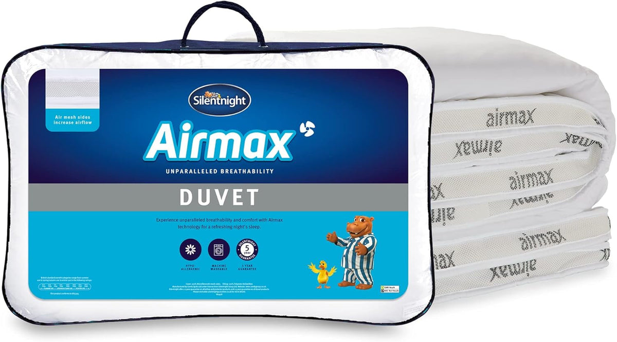 Couette Silentnight Airmax, 10,5 tog, lit double, blanc Couettes et couettes Naty Shop Lit double Double