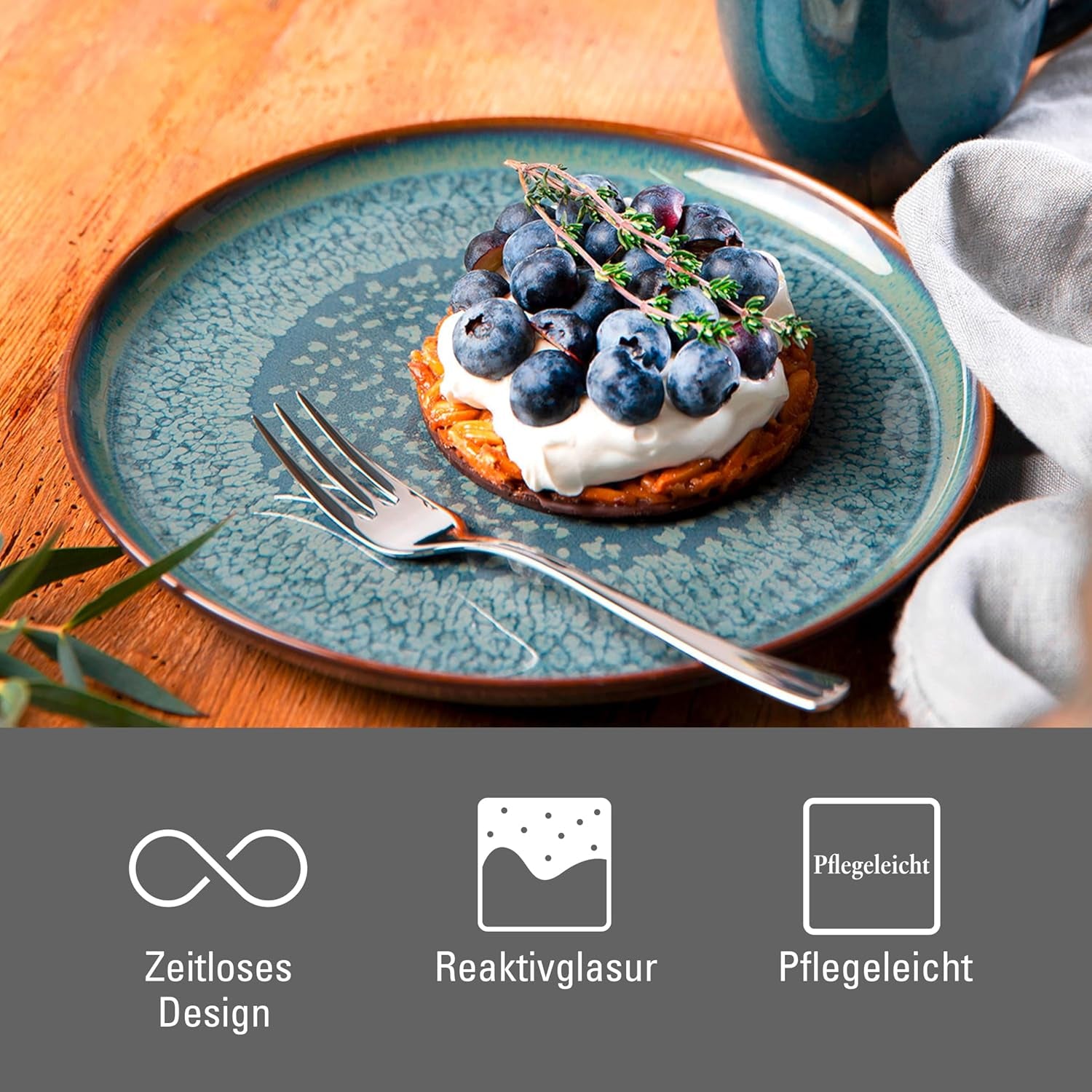 Service de table Crafted Breeze de Villeroy & Boch, 4 pièces, pour 2 personnes, vert