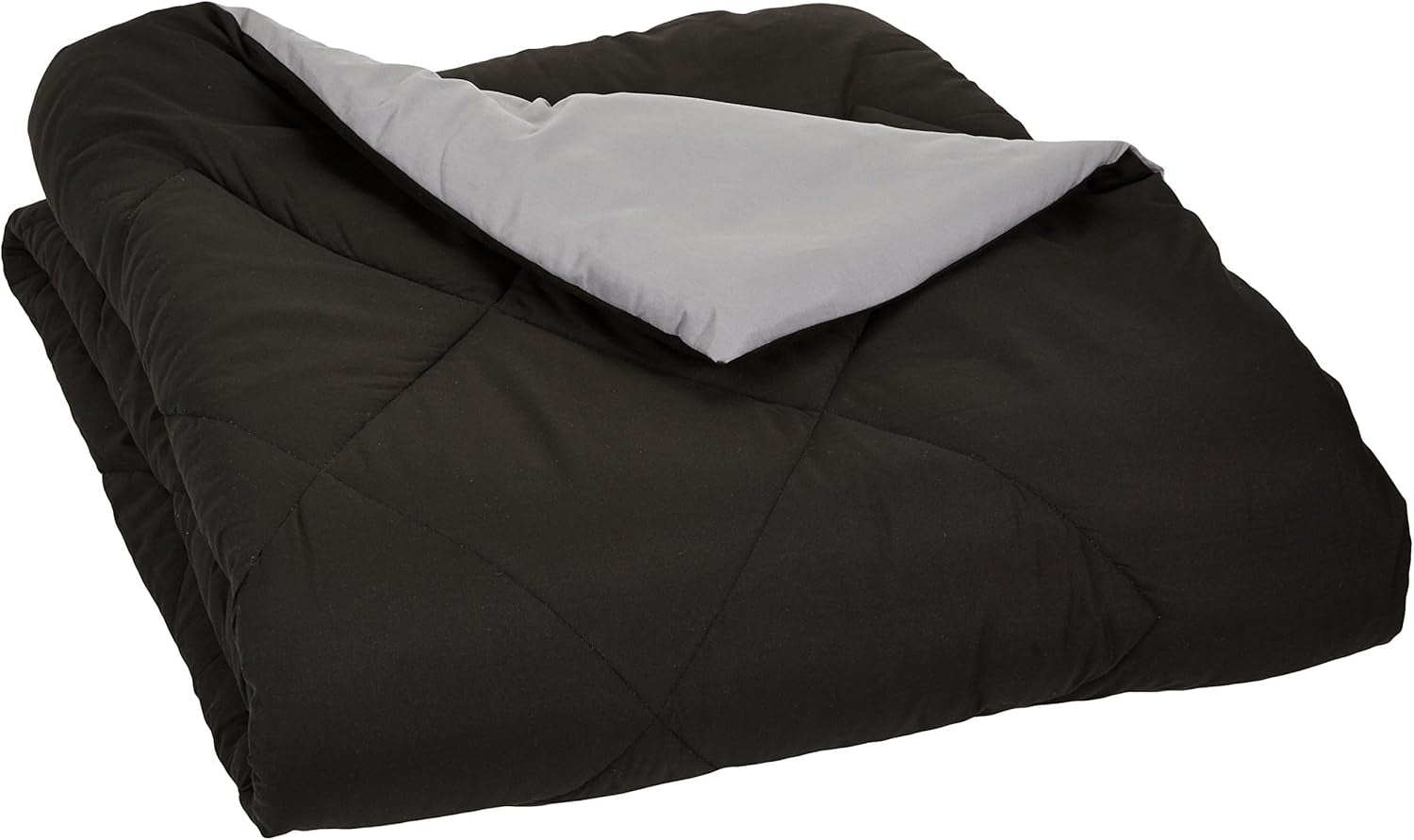 Housse de couette en microfibre Amazon Basics, utilisable des deux côtés, 220 X 240 Cm, gris/noir Couettes et couettes Naty Shop