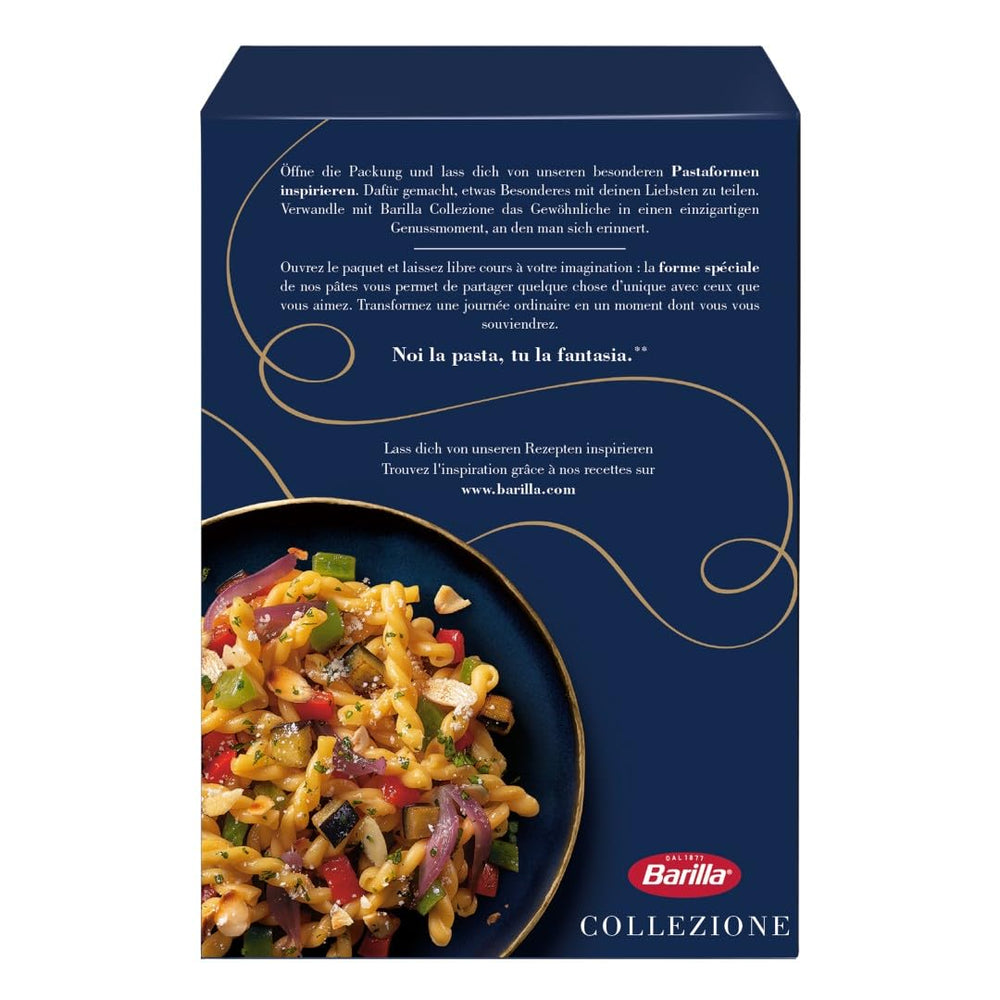 Pasta Barilla Collezione Fusilli Morceaux Courts, (1 x 500 g)
