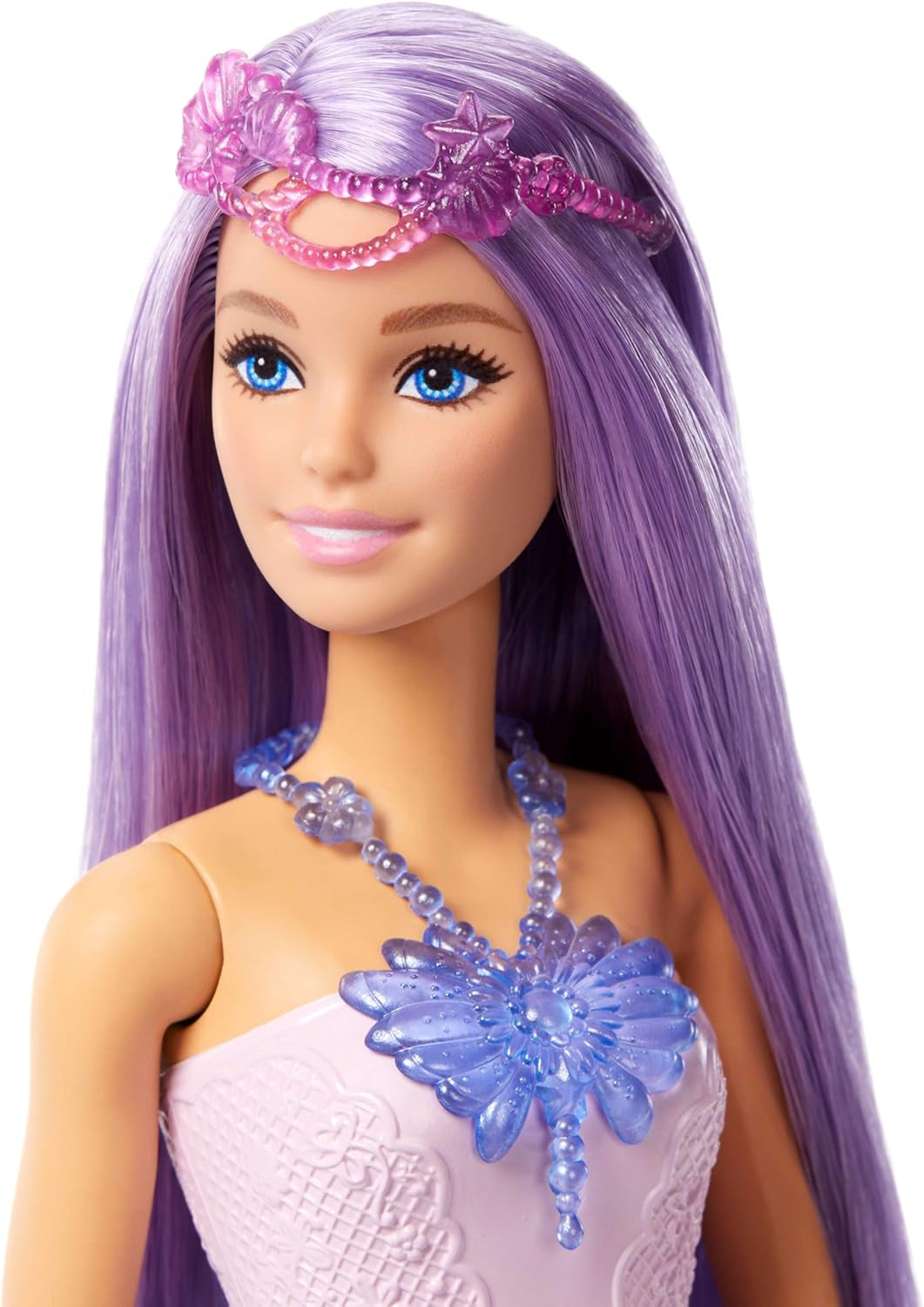 Barbie 3-in-1 Fantasie Puppe, Spielset mit 8 Accessoires inklusive Meerjungfrauen-Schwanzflosse, Feenflügen, königlichen Ketten, Schuhen un vielem mehr für über 10 Verschiedene Looks, JCP74