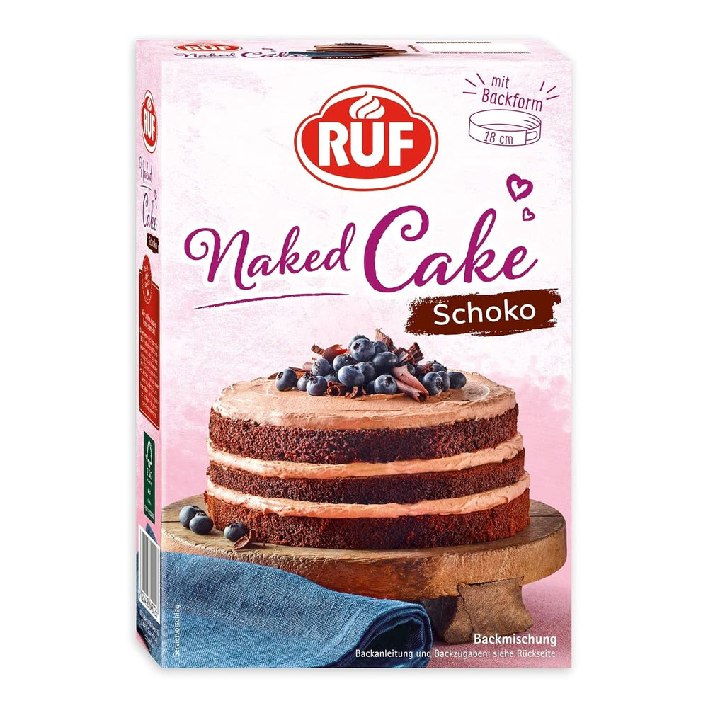 RUF New York Cheesecake Strawberry No Bake, Cheesecake américain original avec sauce aux fraises, 360 grammes Kitchen Naty Shop 300 grammes Naked Cake