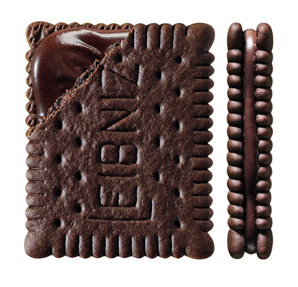 Biscuits croquants au cacao et crème au chocolat noir, paquet de 14, pour le stockage ou la vente (14 x 190 g)
