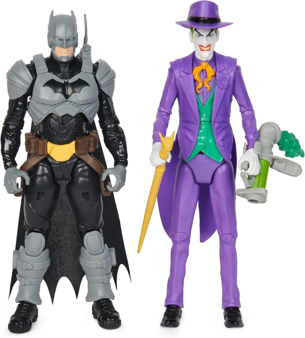 DC Batman Adventures Ensemble de figurines Batman contre le Joker, 30 cm - 2 figurines entièrement mobiles avec 12 vitesses pour un jeu de rôle passionnant, jouet pour 4 enfants et plus Naty Shop