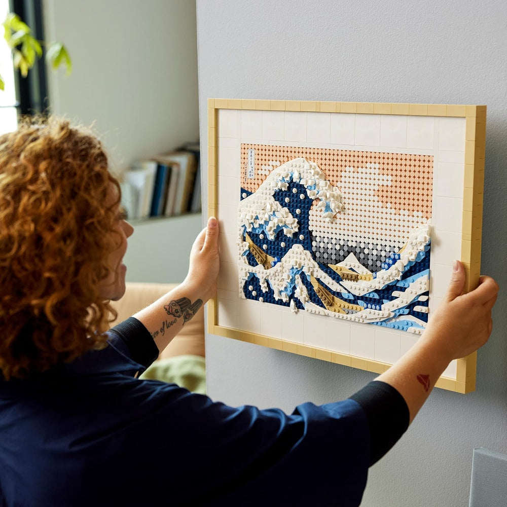 LEGO 31208 Art Hokusai – Grande salle de bain, décoration japonaise 3D, ensemble de base, décoration océan, passe-temps pour la vie, DYI, décoration de maison et de bureau