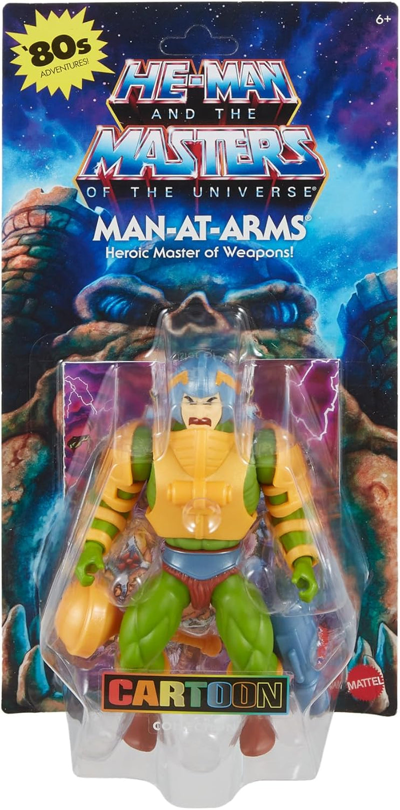 Jouet Masters of the Universe Origins, figurine d'action Duncan Man-At-Arms de la collection Cartoon, hauteur env. 14 cm, héros avec armure amovible et accessoires, figurines HYD25 Naty Shop