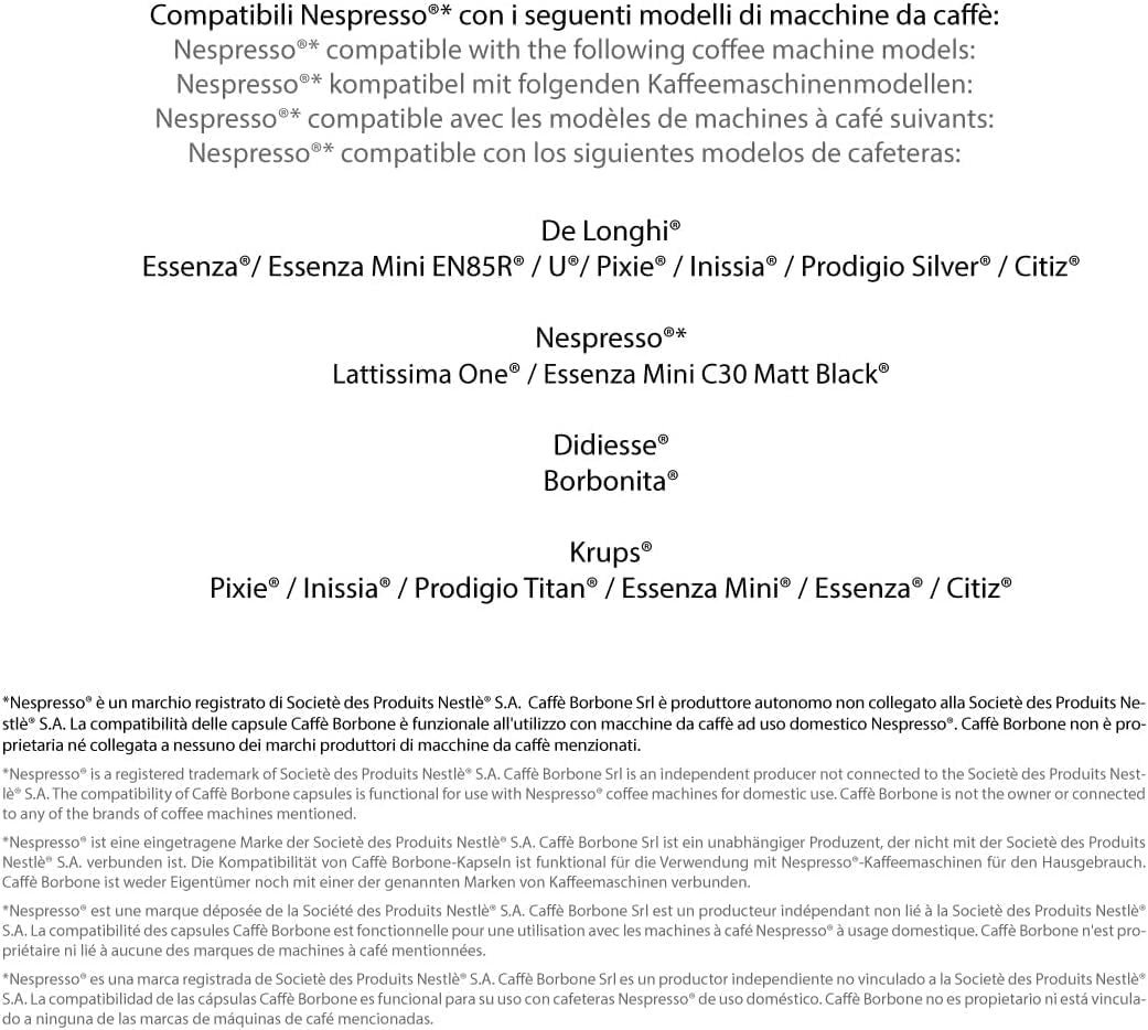 Caffè Borbone Respresso, Mélange de café léger, 50% Weniger Kaffein als die Blue Mishung - 50 Kapseln - Compatible avec Nespresso®* Haushalts-Espressomaschinen