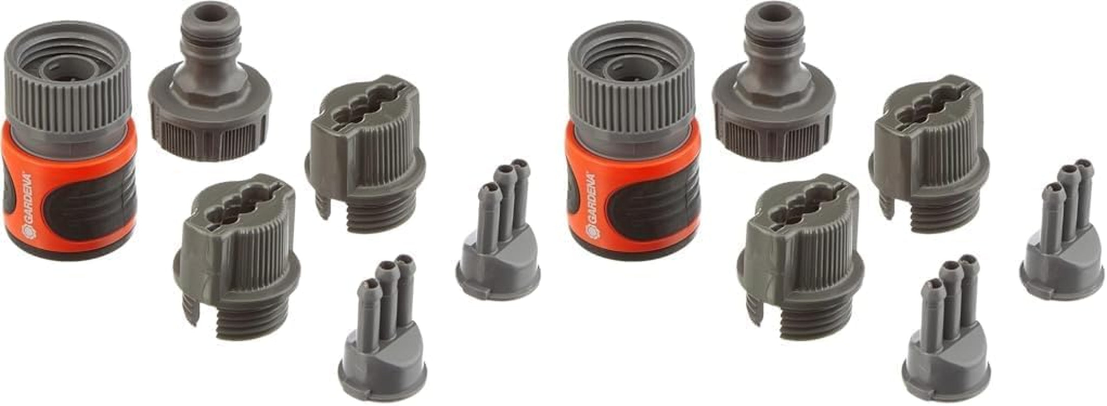 Kit de raccordement pour tuyau d'arrosage Gardena : raccords de connexion pour le début et la fin du tuyau d'arrosage, accessoires pour articles (995, 996, 997, 1998, 1999), pièces d'origine du système Gardena (5316-20)