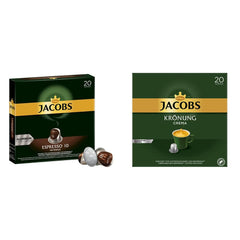 Capsules de café Espresso Intenso, Intensité 10 sur 12, 10 x 20 capsules de café et café krönung Crema, 200 capsules compatibles Nespresso, 10er Pack, 10 x 20 capsules de café, 1040 g