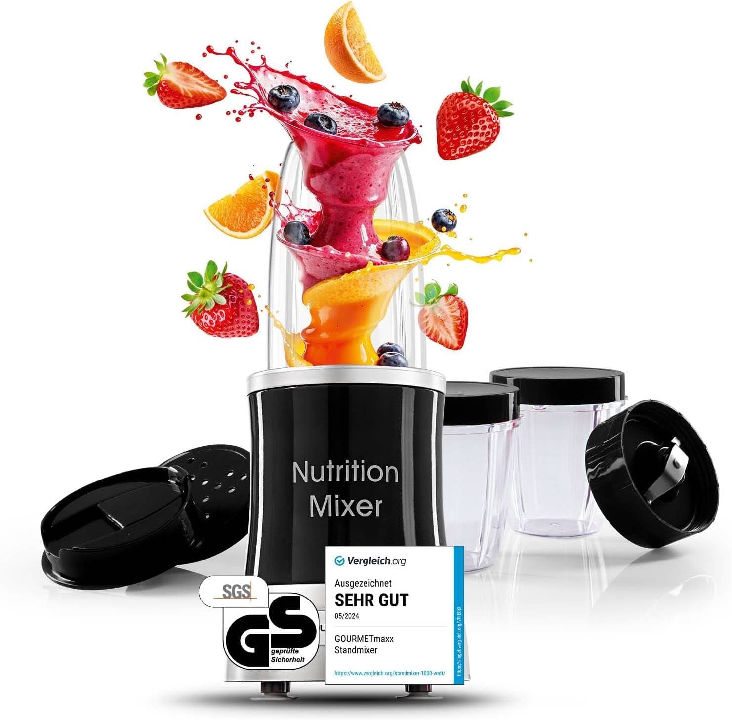 Gourmetmaxx Mr Magic Blender, Smoothie Maker avec pack d'accessoires Xxl Naty Shop