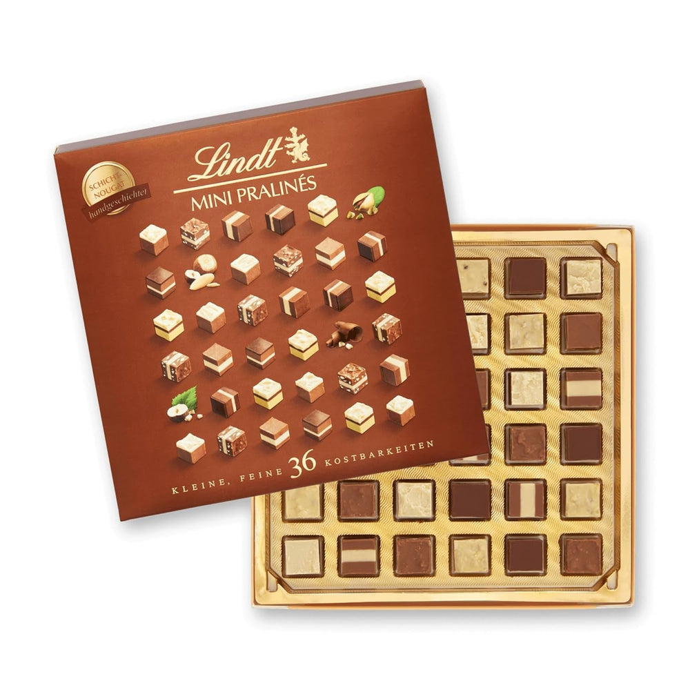 Chocolat Lindt - Nougat Mini Pralinés, 165 grammes, boîte de 36 pralines Naty Shop Chocolates