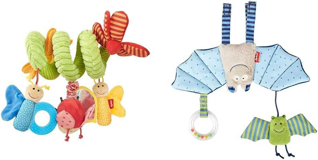 SIGIKID 42249 Fluture spiralat activ Baby Activity On Tour fete jucărie pentru copii recomandată de la naștere multicolor Jucarii Bebe Naty Shop Pachet cu remorcă 41013 Multicolor