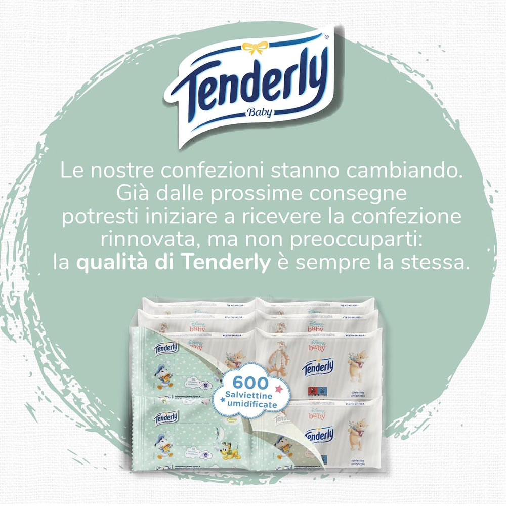Disney Lingettes pour bébé, lingettes douces, idéales pour le nettoyage quotidien de bébé, personnages Disney, paquet de 12, fabriquées en Italie, testées dermatologiquement