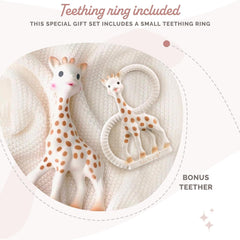 Sophie la girafe - Coffret bébé + anneau de dentition - Caoutchouc 100% naturel - Coffret d'activités bébé - Jouet d'éveil