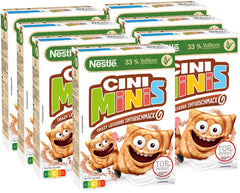 Nestlé CINI MINIS, Muesli à la cannelle, 37% de grains entiers vitaux, avec vitamines, calcium et fer, flocons croquants, paquet de 7 (7x375g)