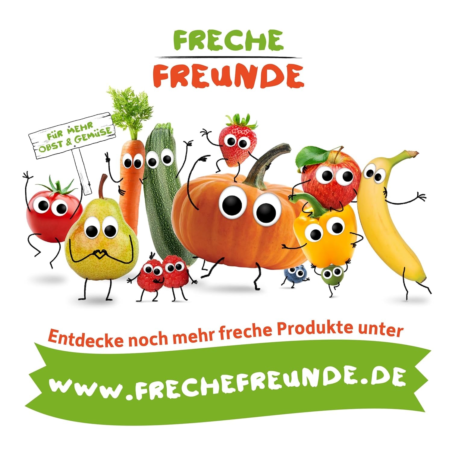 FRECHE FREUNDE Gelées de Fruits Bio, Sucettes Pomme, Framboise et Riz, Snack Sucré Fruité pour Enfants, Sans Gluten, Végétalien, Paquet de 20 (20 x 30g)