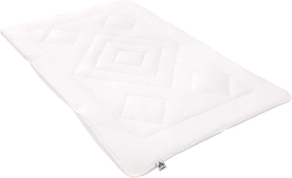 Couette Irisette Noblesse toutes saisons - Fabriquée en Allemagne - Couette avec housse en pur coton, 135 X 200 cm, certifiée Öko-Tex Couettes et couettes Naty Shop Simple 155 cm X 200 cm 4 saisons