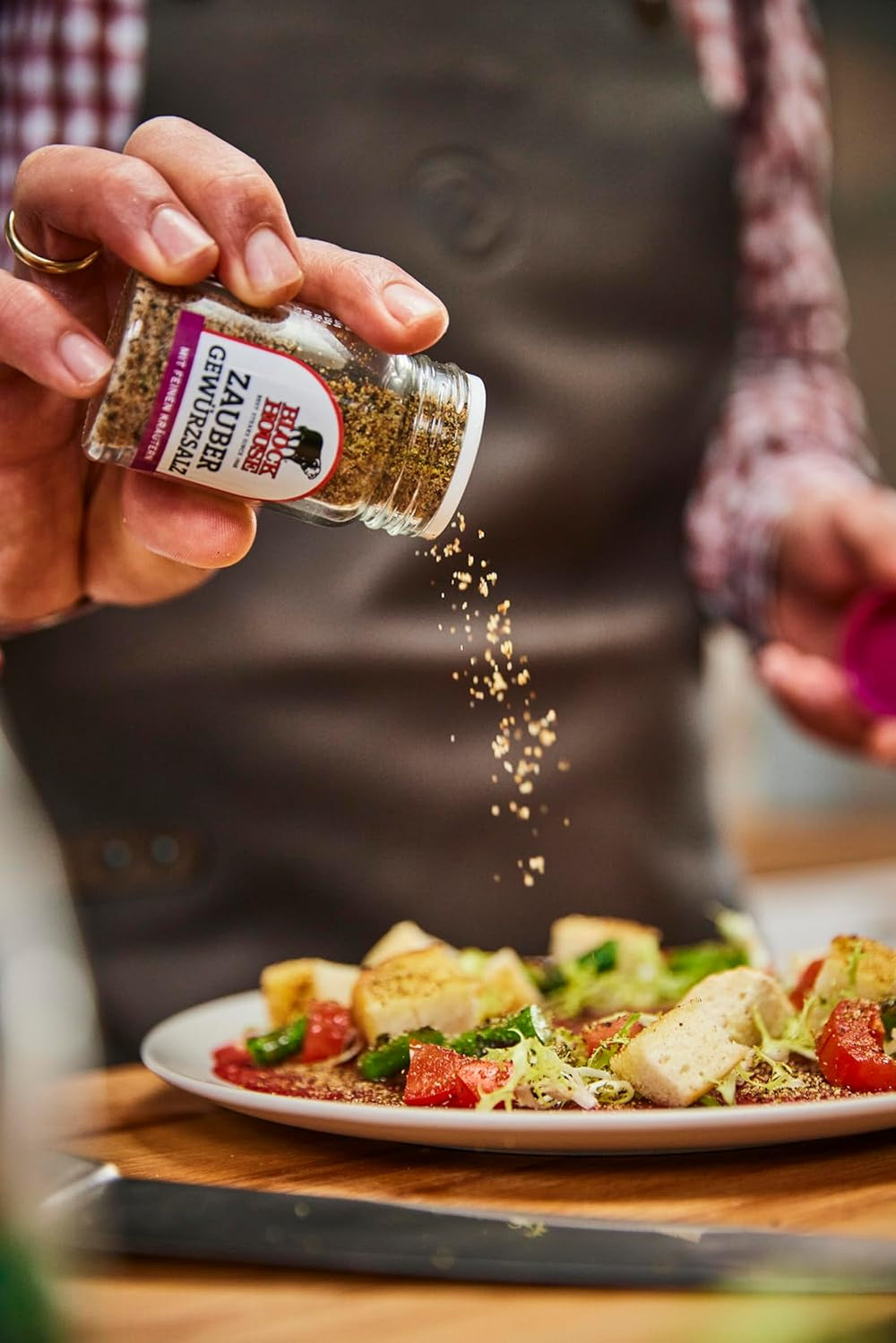 Block House Zaubergewürzsalz, Gewürzmischung für Fleisch, Fisch and Gemüse in Restaurantqualität, 280g Dose mit Streuaufsatz